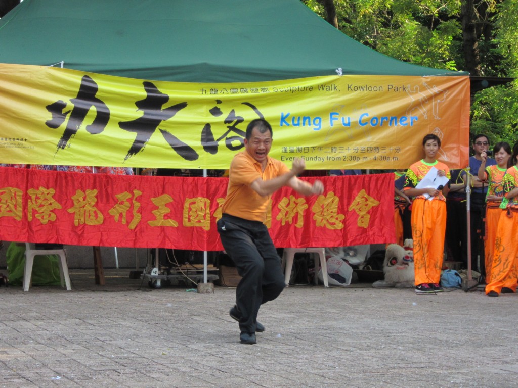 ...doing Kung Fu and Tai chi demonstrations.