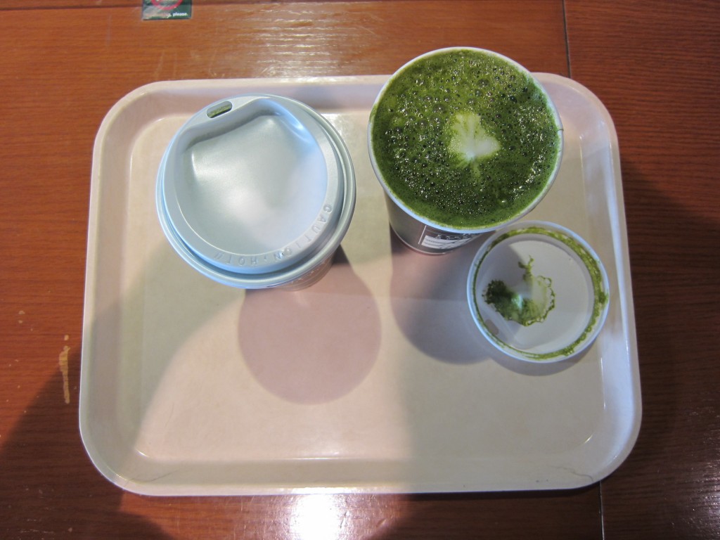 Except for being stuck at Narita because our flight was delayed...time for some Matcha Lattes. [2010/09/29 - Tokyo/Narita airport]